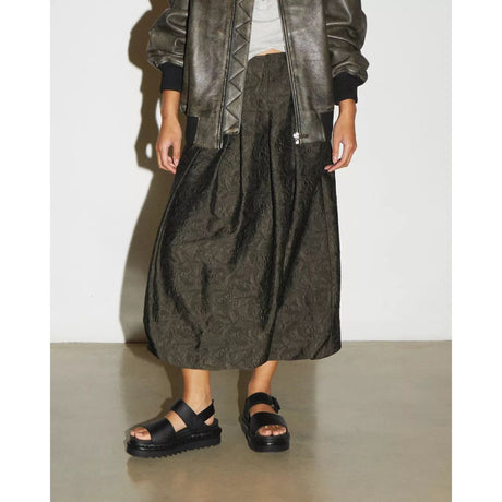 Dr. Martens Voss Women's Hydro Leather Adjustable Strap Platform Sandals in Mono Black