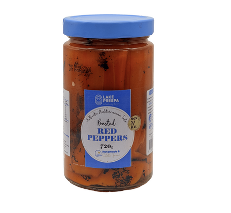 3x 720g Lake Prespa Roasted Red Peppers/Capsicum in Glass Jar - Product of North Macedonia