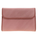Pierre Cardin Woven Leather Long Wallet - Blush Pink (Snap Closure & RFID Protection)