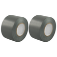 2x Silver Joint Clipper Duct Tape (48mm x 20m) Pack - PVC Seal Insulating