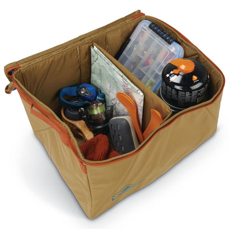 KELTY Window Seat Storage Bin 28L Clear Top 600D Polyester Travel Gear Organizer Cube