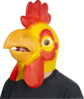 Full Head Rubber Chicken/Rooster Mask Hat - Animal Latex Costume (Halloween & Fancy Dress)