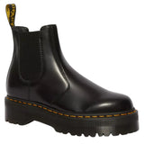 Dr. Martens 2976 Quad Chelsea Boots (Smooth  Leather/Platform Shoes) - Black