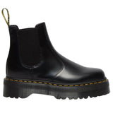 Dr. Martens 2976 Quad Chelsea Boots (Smooth  Leather/Platform Shoes) - Black