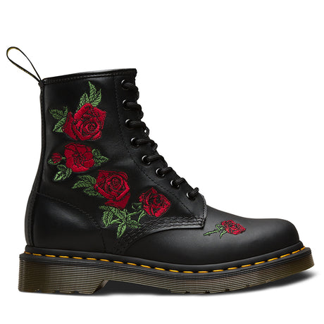 Dr. Martens 1460 Vonda Floral Leather Boots (8 Eye) - Black