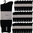 24 Pairs Premium Bamboo Thick Socks Bulk Pack - Mens Heavy Duty Work Socks w/ Cushion - Navy Blue