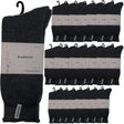 24 Pairs Premium Bamboo Thick Socks Bulk Pack - Mens Heavy Duty Work Socks w/ Cushion