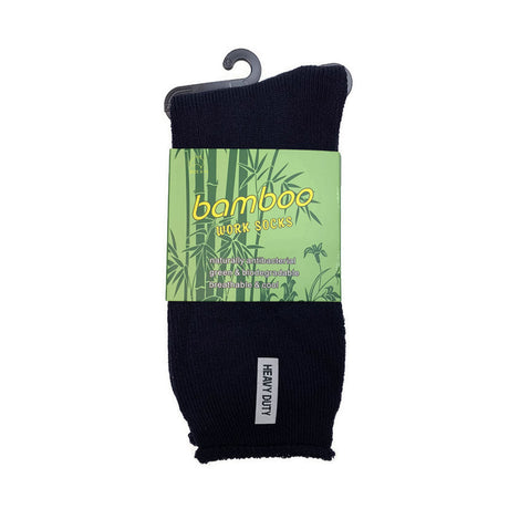 24 Pairs Premium Bamboo Works Socks Bulk Pack - Assorted (Mens Heavy Duty Thick Socks w/ Cushion & Anti-Odour)