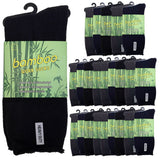 24 Pairs Premium Bamboo Works Socks Bulk Pack - Assorted (Mens Heavy Duty Thick Socks w/ Cushion & Anti-Odour)