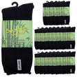 24 Pairs Premium Bamboo Works Socks Bulk Pack - Black (Mens Heavy Duty Thick Socks w/ Cushion & Anti-Odour)