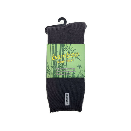 24 Pairs Premium Bamboo Works Socks Bulk Pack - Charcoal Grey (Mens Heavy Duty Thick Socks w/ Cushion & Anti-Odour)