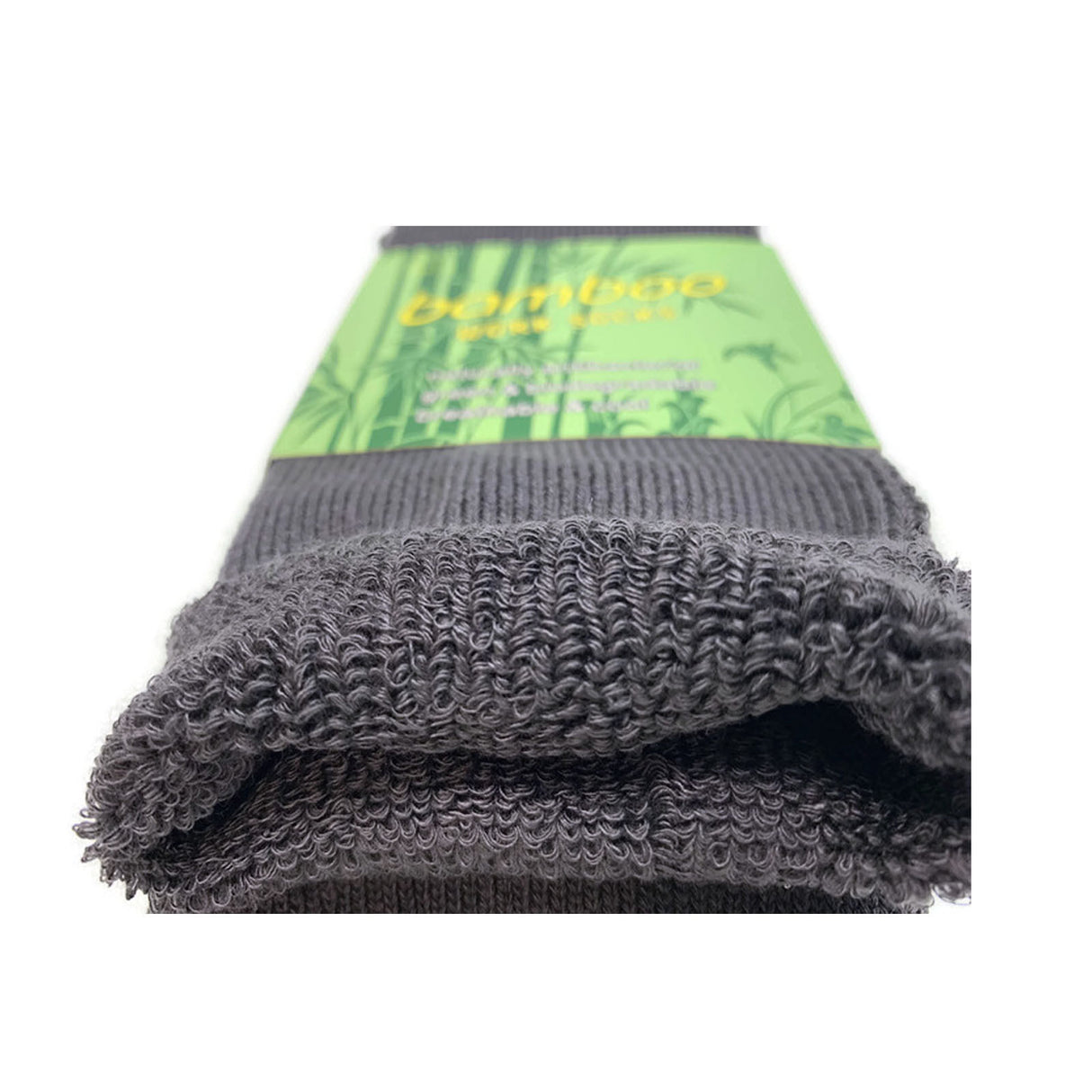 24 Pairs Premium Bamboo Works Socks Bulk Pack - Charcoal Grey (Mens Heavy Duty Thick Socks w/ Cushion & Anti-Odour)