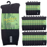 24 Pairs Premium Bamboo Works Socks Bulk Pack - Charcoal Grey (Mens Heavy Duty Thick Socks w/ Cushion & Anti-Odour)