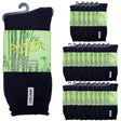 24 Pairs Premium Bamboo Works Socks Bulk Pack - Navy Blue (Mens Heavy Duty Thick Socks w/ Cushion & Anti-Odour)