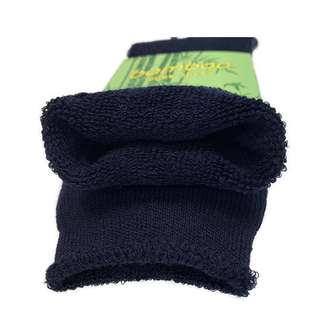 24 Pairs Premium Bamboo Works Socks Bulk Pack - Navy Blue (Mens Heavy Duty Thick Socks w/ Cushion & Anti-Odour)