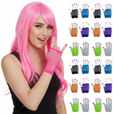 24 Pairs Assorted Fishnet Gloves Bulk Pack - Fingerless Wrist Length (70s & 80s Costume/Party)