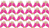 24 Pairs Hot Pink Fishnet Gloves Bulk Pack - Fingerless Wrist Length (70s & 80s Costume/Party)