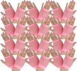 24 Pairs Light Pink Fishnet Gloves Bulk Pack - Fingerless Wrist Length (70s & 80s Costume/Party)