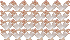 24 Pairs White Fishnet Gloves Bulk - Fingerless Wrist Length (70s & 80s Costume/Party)
