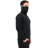 Caterpillar ViralOff Mens Long Sleeve Gaiter T-Shirt w/ Face Covering - Black