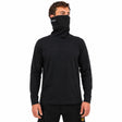Caterpillar ViralOff Mens Long Sleeve Gaiter T-Shirt w/ Face Covering - Black