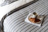 100% Cotton Yarn Dyed Duvet Quilt Cover Set w/ 2 Pillow Cases in Baylyn Grey