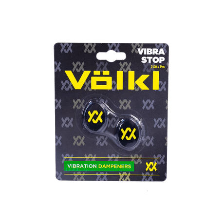 2x Volkl Vibra Stop Tennis Racquet Vibration Dampeners in Black/Yellow