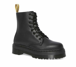 Dr. Martens Vegan Jadon II Mono Boots (8 Eye Womens Platform Shoes) - Black