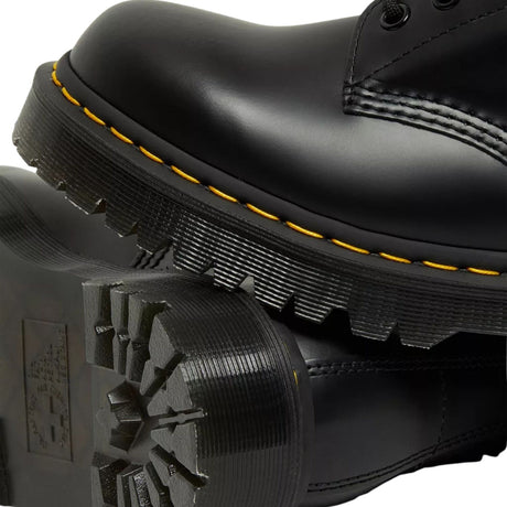 Dr. Martens 1460 Bex Smooth Leather Boots (8 Eye Platform Shoes) - Black