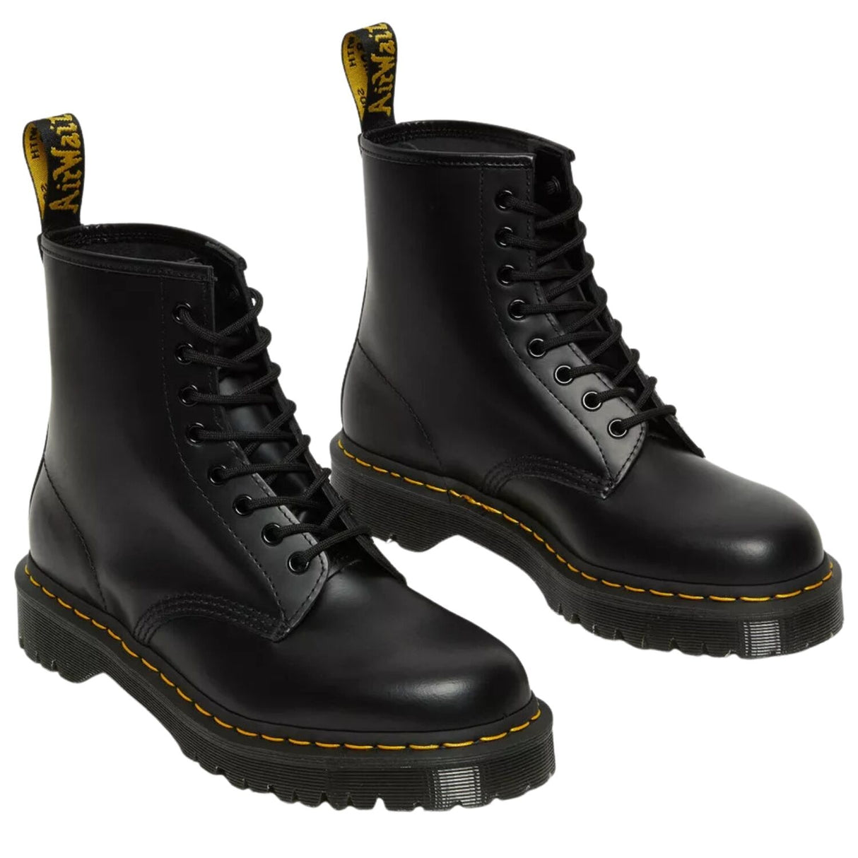 Dr. Martens 1460 Bex Smooth Leather Boots (8 Eye Platform Shoes) - Black
