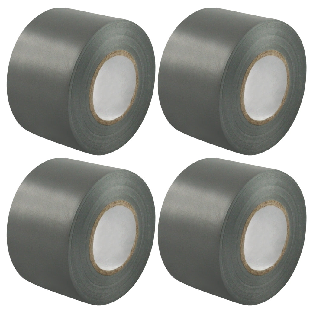 4x Silver Joint Clipper Duct Tape (48mm x 30m) Bulk Pack - PVC Seal Insulating