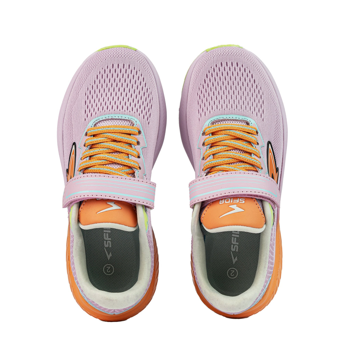Sfida Brazen Girls V Strap Runners - Purple/Neon (Kids Sneakers/Shoes)