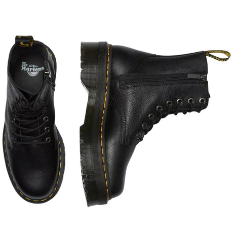 Dr. Martens Jadon III Pisa 8 Eye Leather Platform Boots in Black