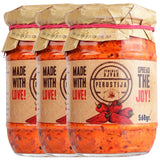3x 560g Perustija Mild Ajvar Spread (Roasted Red Pepper Relish)