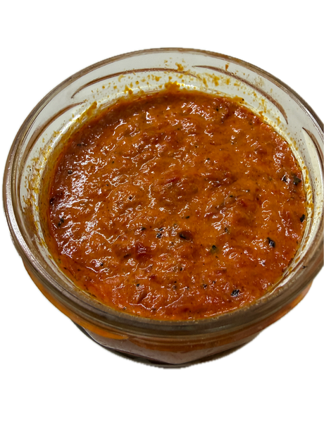 560g Perustija Hot Ajvar Spread (Roasted Red Pepper Relish)