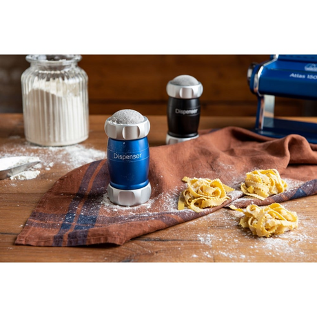 Marcato Aluminium Flour Dispenser/Shaker for Pasta & Baking (Sugar Sifter) - Blue