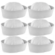 6x White Sailor/Marine Gob Hat Bulk Pack - Unisex Navy/Hens Night Captain (Halloween & Fancy Dress)