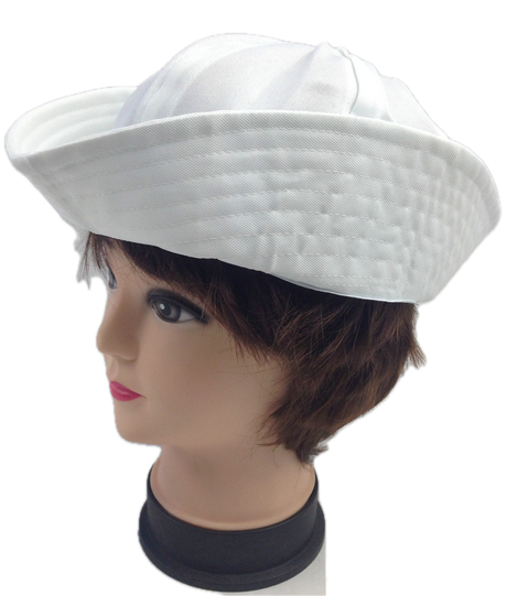 6x White Sailor/Marine Gob Hat Bulk Pack - Unisex Navy/Hens Night Captain (Halloween & Fancy Dress)