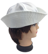 White Sailor/Marine Gob Hat - Unisex Navy/Hens Night Captain (Halloween & Fancy Dress)