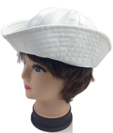 White Sailor/Marine Gob Hat - Unisex Navy/Hens Night Captain (Halloween & Fancy Dress)