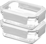 Glasslock 2pc Premium Glass Food Storage Containers 700ml Oven Safe BPA-Free Leakproof
