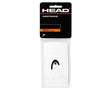 Head 5' Wristband Tennis Squash Sports Gym 2 Pack - White