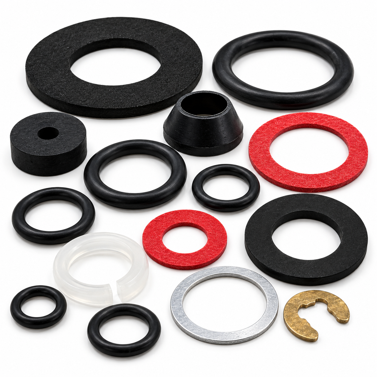 55pcs O-Ring Nitrile Rubber/Other Assorted Sizes/Colours Set (For Use as Seals)