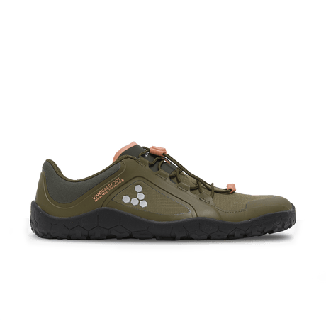 Vivobarefoot Womens Primus Trail III All Weather FG Barefoot Shoes - Dark Olive (Trail Runners)