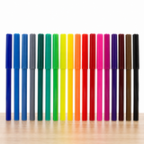 18x Fibre-Tip Colour Markers for Drawing & Colouring in Assorted Colours