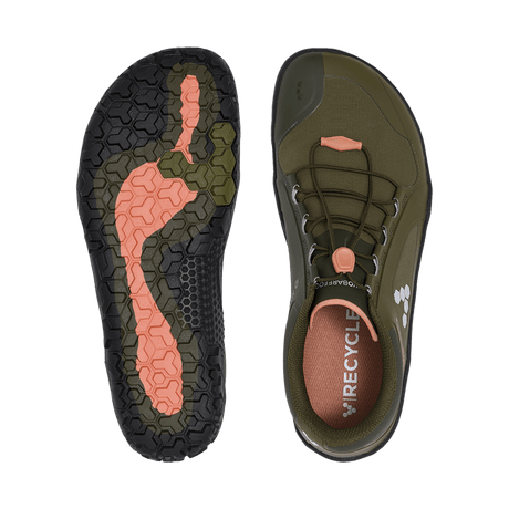 Vivobarefoot Mens Primus Trail III All Weather FG Barefoot Shoes - Dark Olive (Trail Runners)