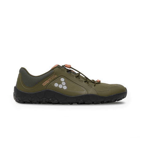 Vivobarefoot Mens Primus Trail III All Weather FG Barefoot Shoes - Dark Olive (Trail Runners)