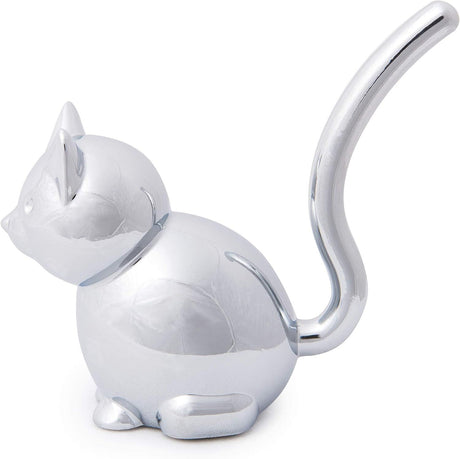 Umbra Zoola Cat Chrome Ring Holder (Jewellery Holder)