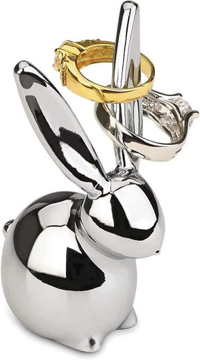 Umbra Zoola 3" Long Ear Bunny Chrome Ring Holder (Rabbit Jewellery Holder)