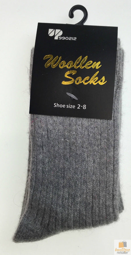 2 Pairs WOOL BLEND SOCKS Ladies Womens Thick Soft Work Thermal Warm Winter